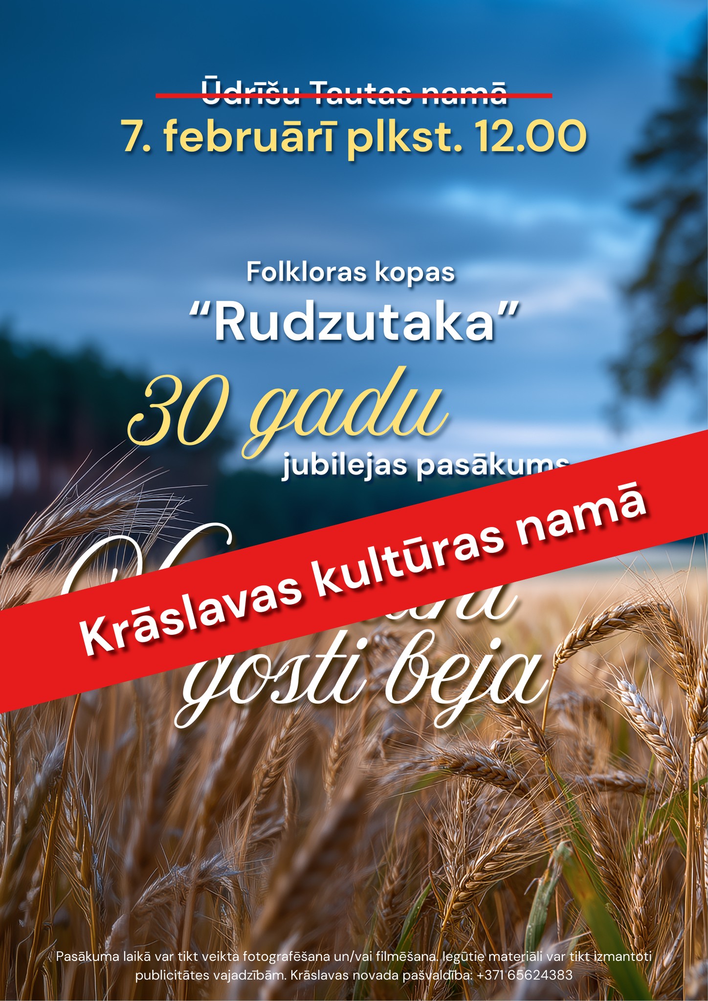 Pasākums Krāslavas kultūras namā