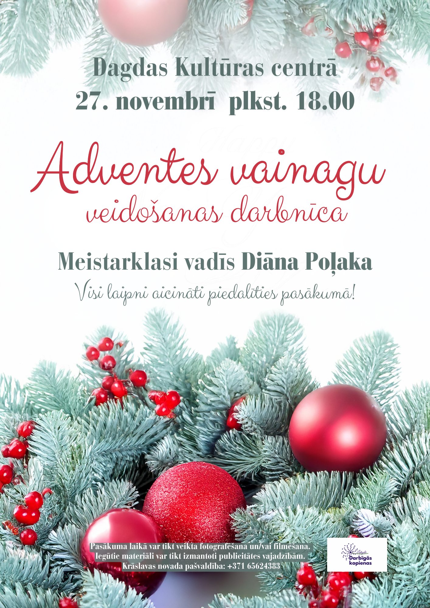 Adventes vainagu darbnīca
