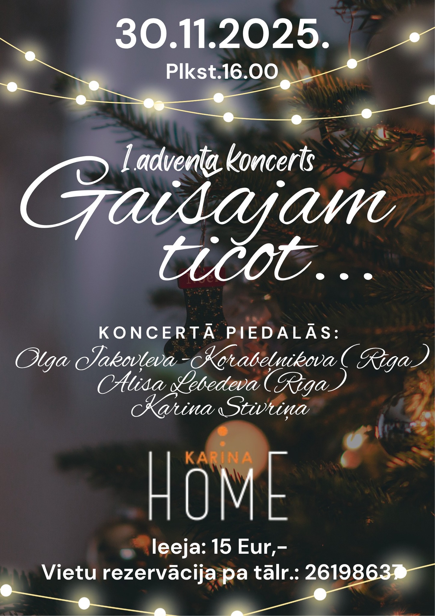 Adventes koncerts viesu mājā "Karina Home"