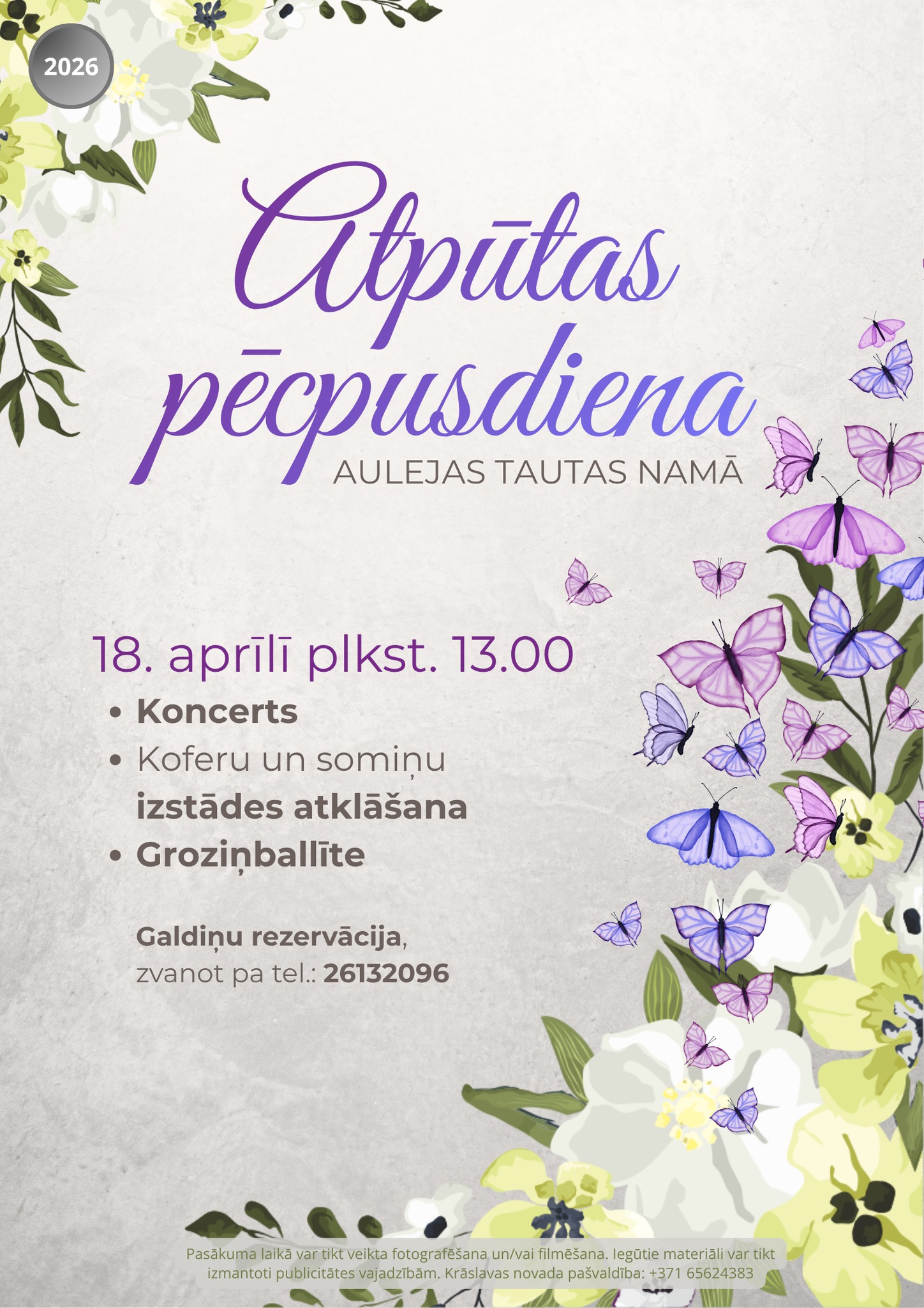 Atpūtas pēcpusdiena Aulejas Tautas namā