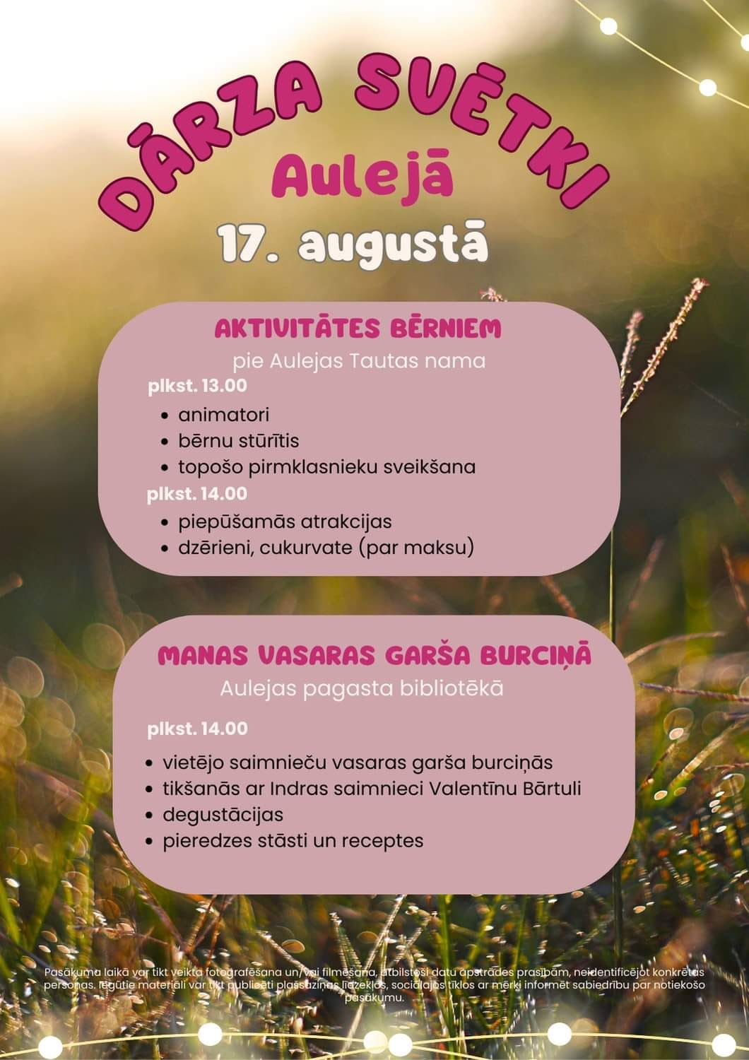 Dārza svētki Aulejā