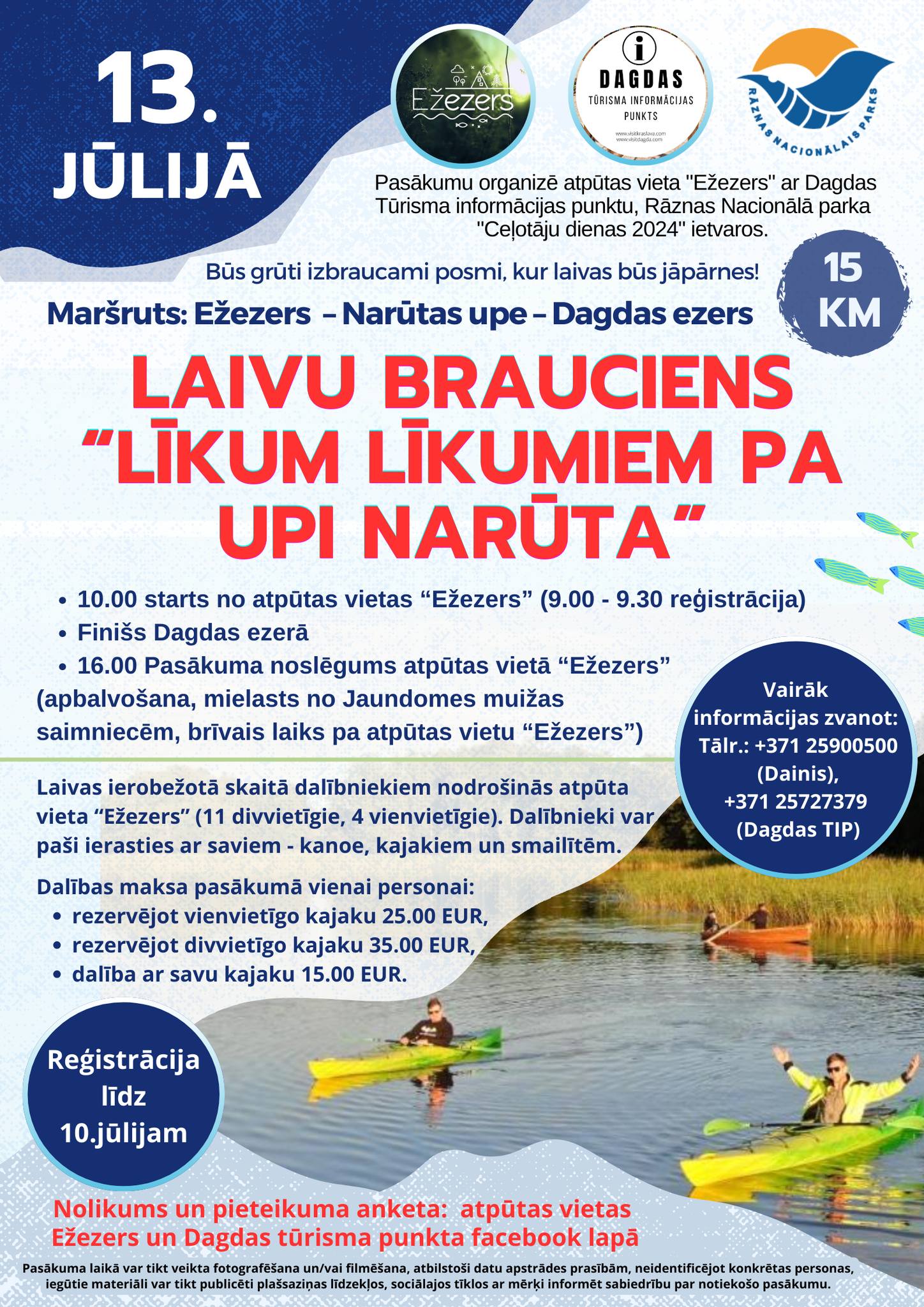 Laivu brauciens "Līkum līkumiem pa upi Narūta"