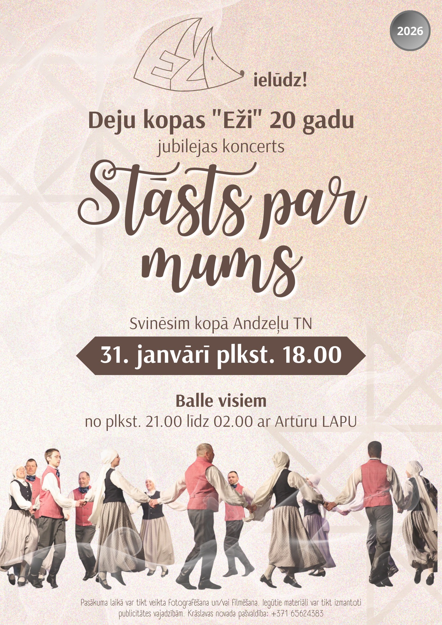 Deju kopas "Eži" jubilejas koncerts Andzeļu Tautas namā