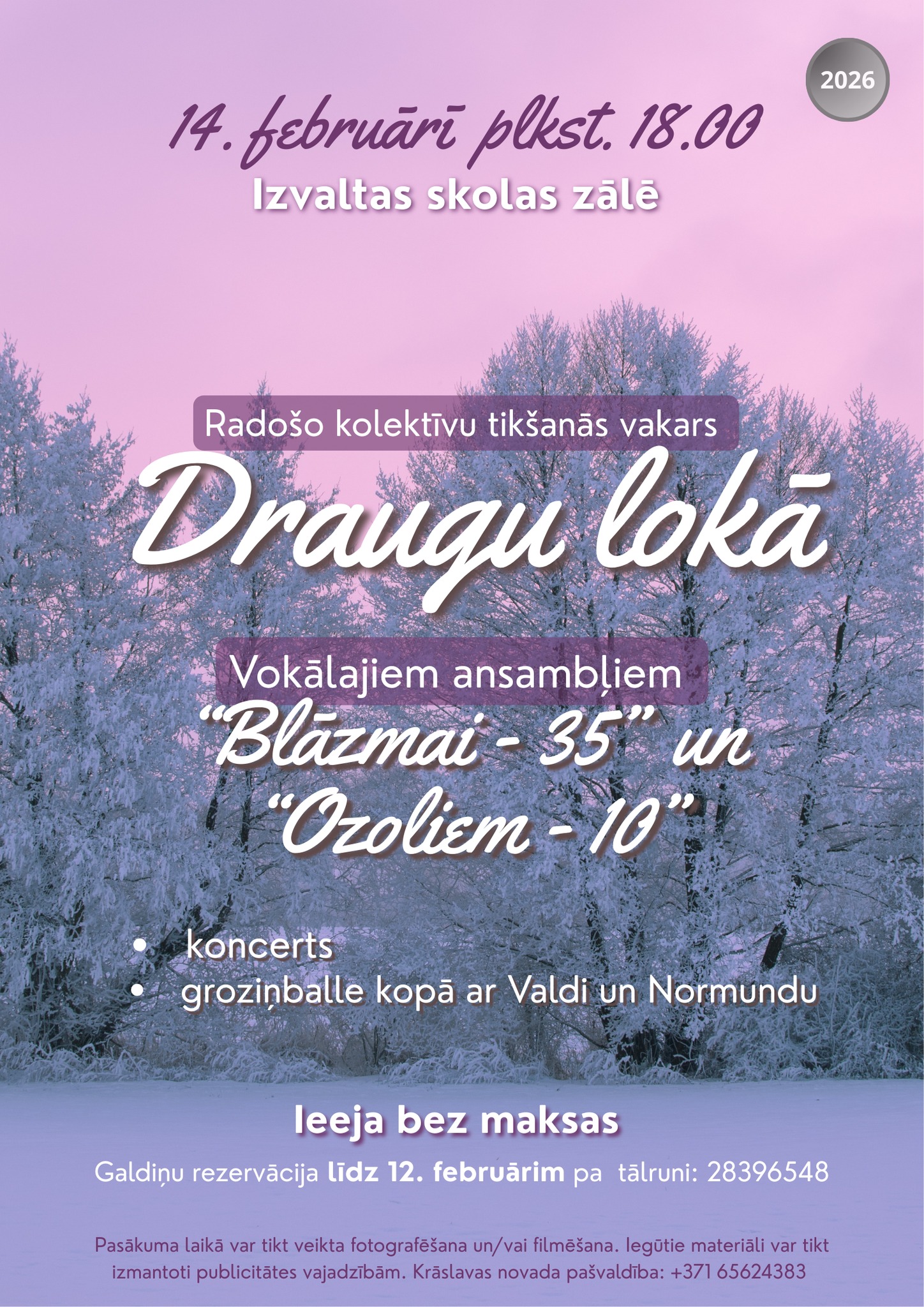 Pasākums Izvaltas skolas zālē