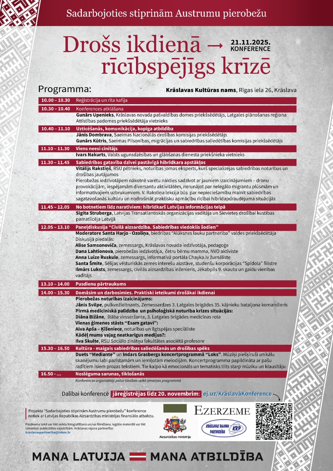 Konference "Drošs ikdienā - rīcībspējīgs krīzē"