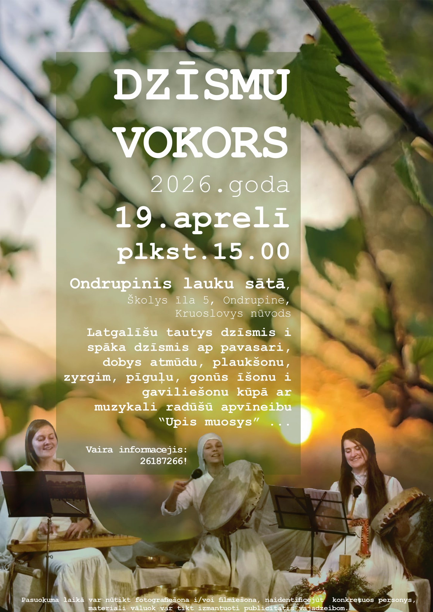 Dzīsmu vokors Ondrupinis lauku sātā