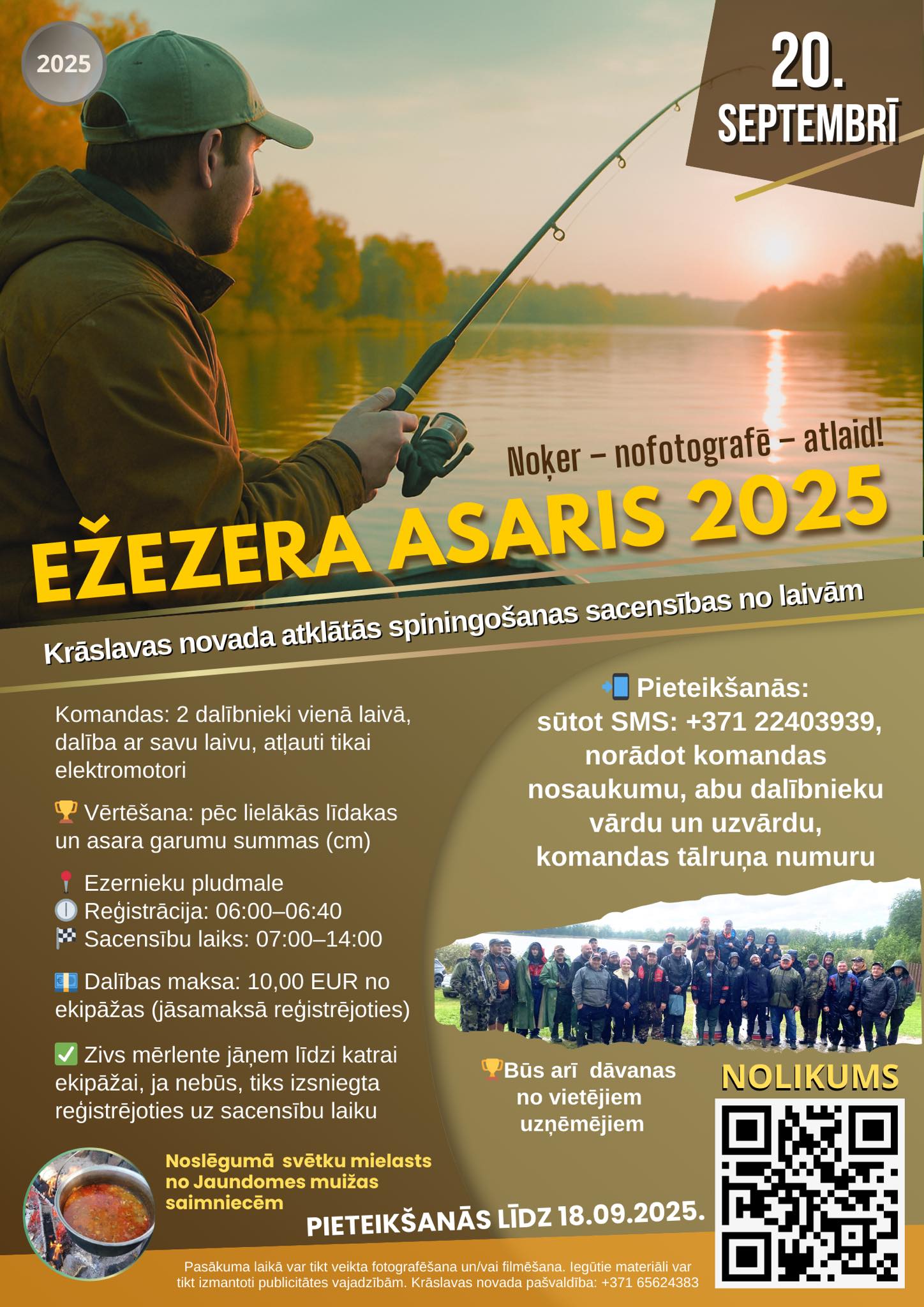 Krāslavas novada atklātās spiningošanas sacensības no laivām 