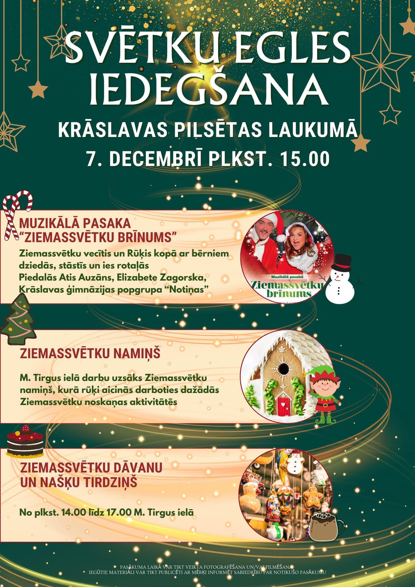 Svētku egles iedegšana