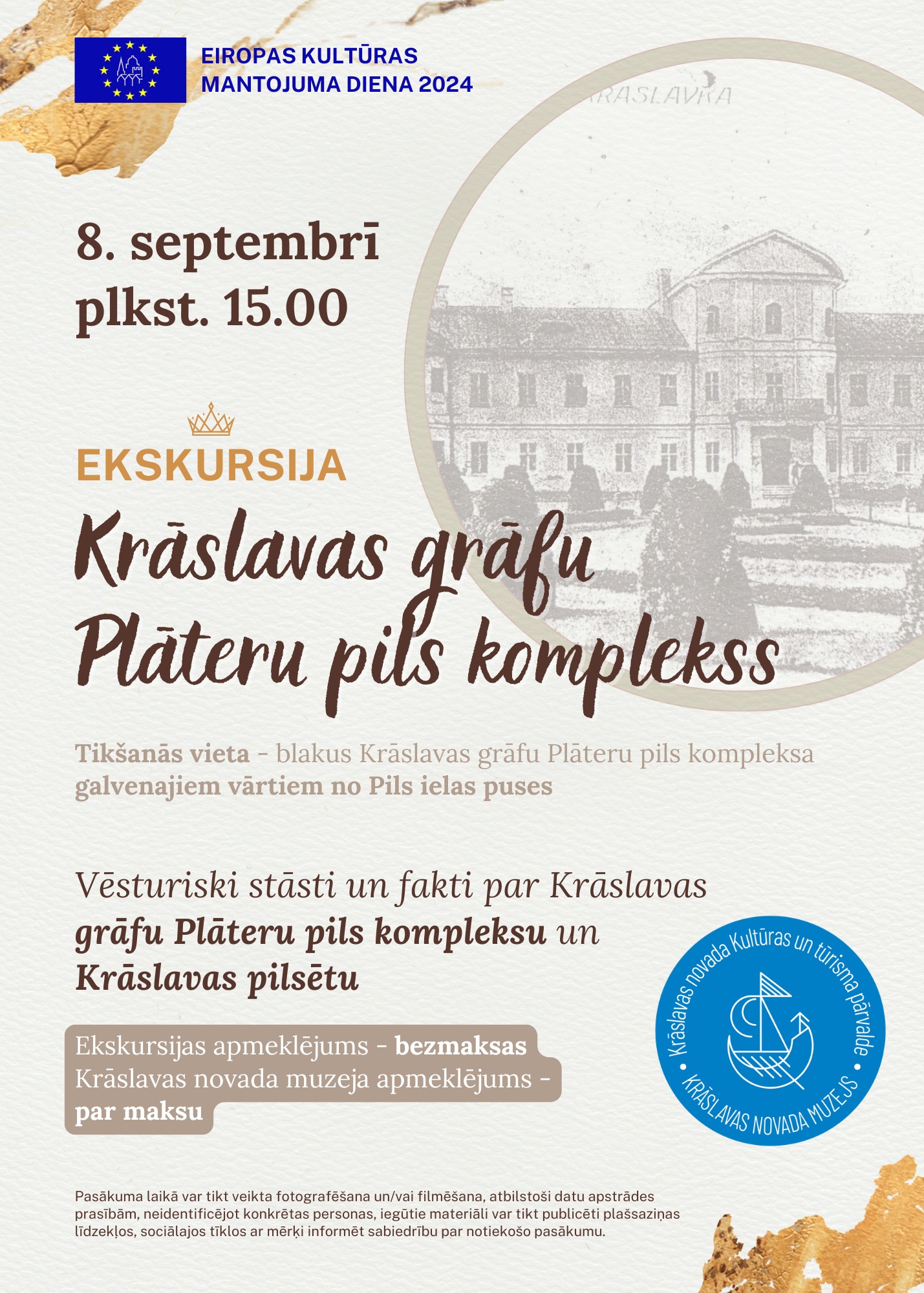 Ekskursija - Krāslavas grāfu Plāteru pils komplekss