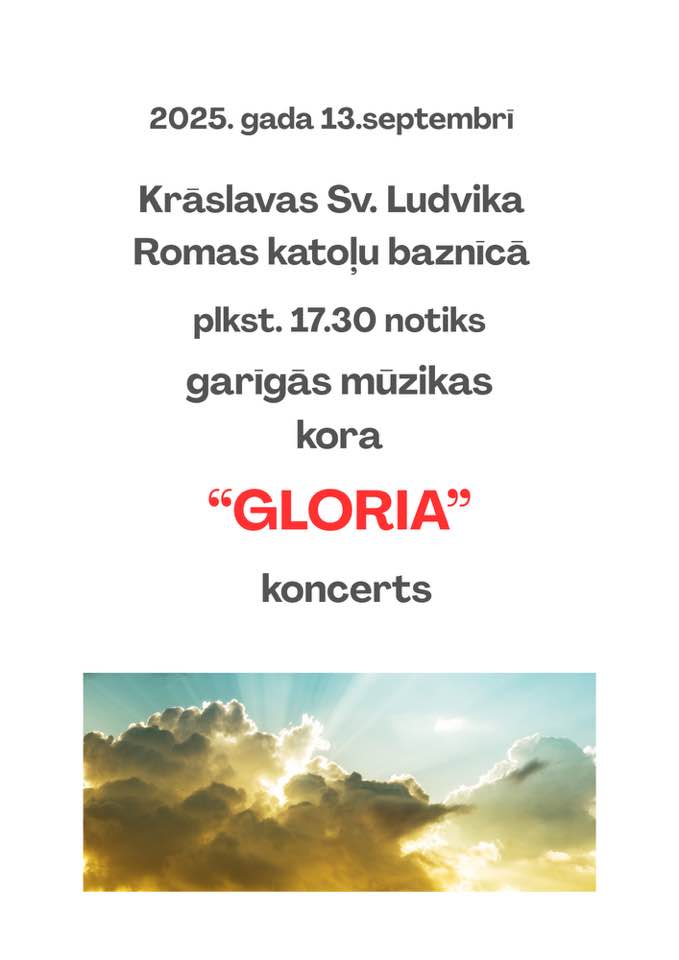 Garīgās mūzikas koncerts Krāslavas Sv.Ludviga katoļu baznīcā