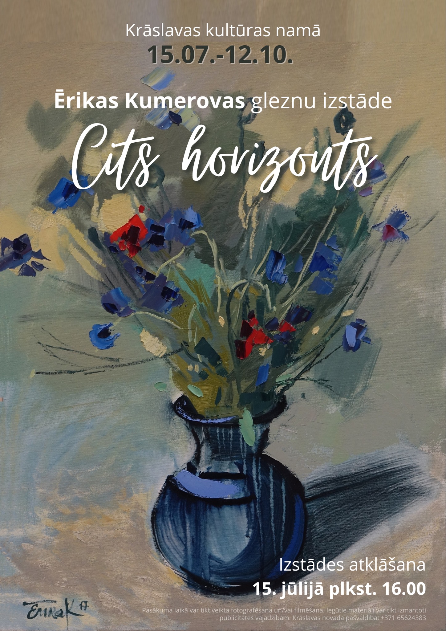 Izstādes atklāšana Krāslavas kultūras namā