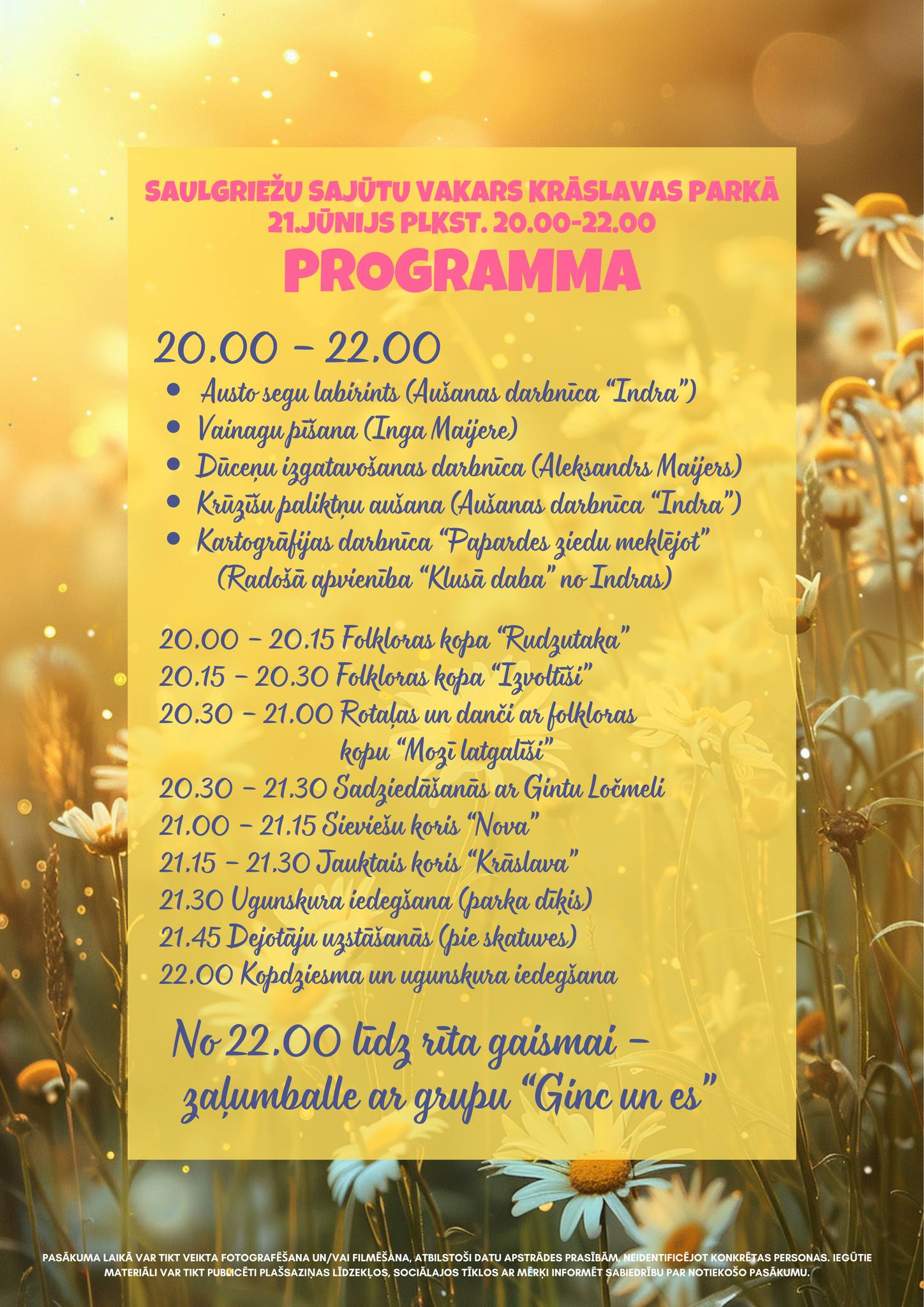 Vasaras Saulgriežu sajūtu vakars Krāslavas novadā