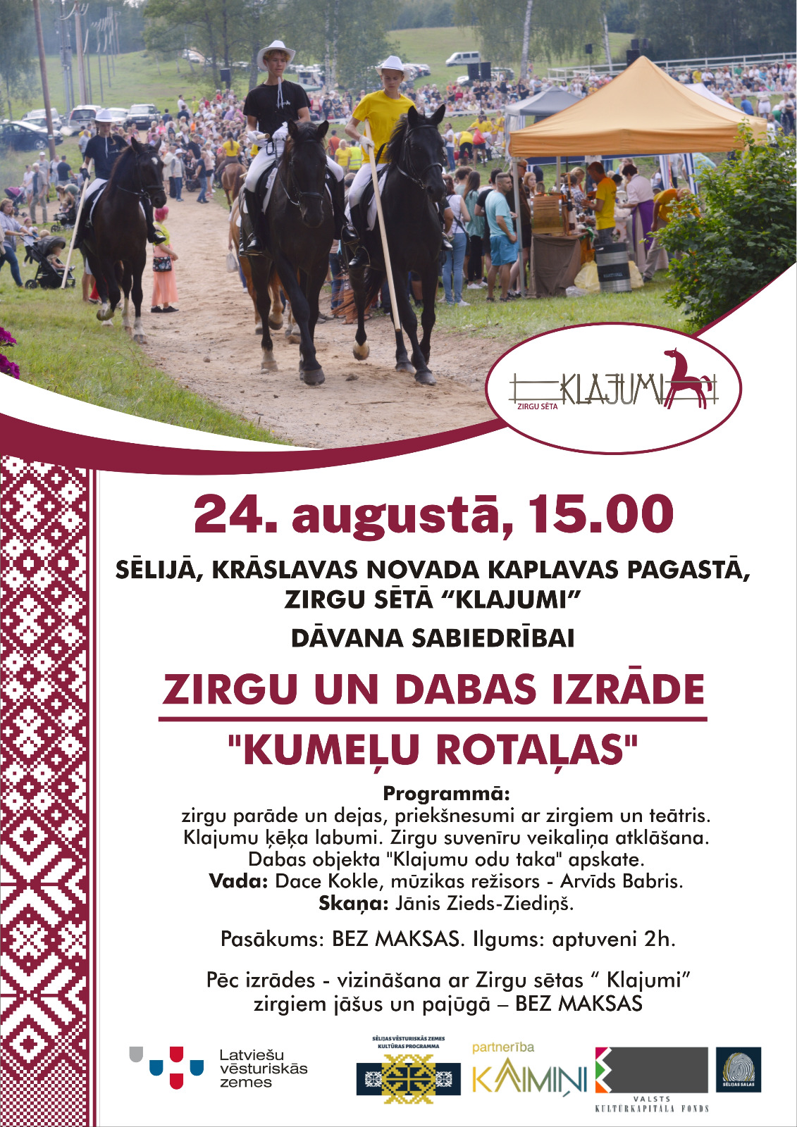 Zirgu un dabas izrāde "Kumeļu rotaļas" 