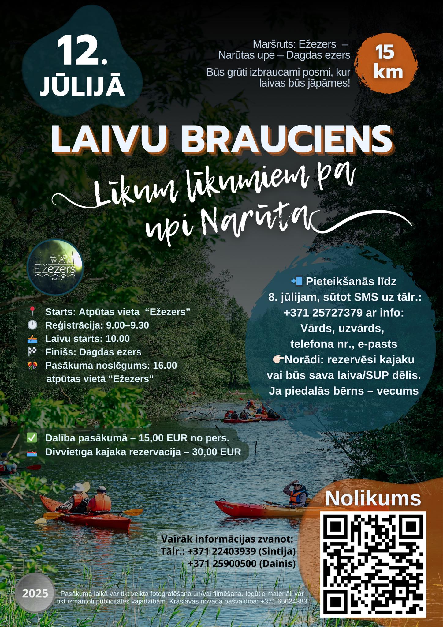 Laivu brauciens pa Narūtas upi