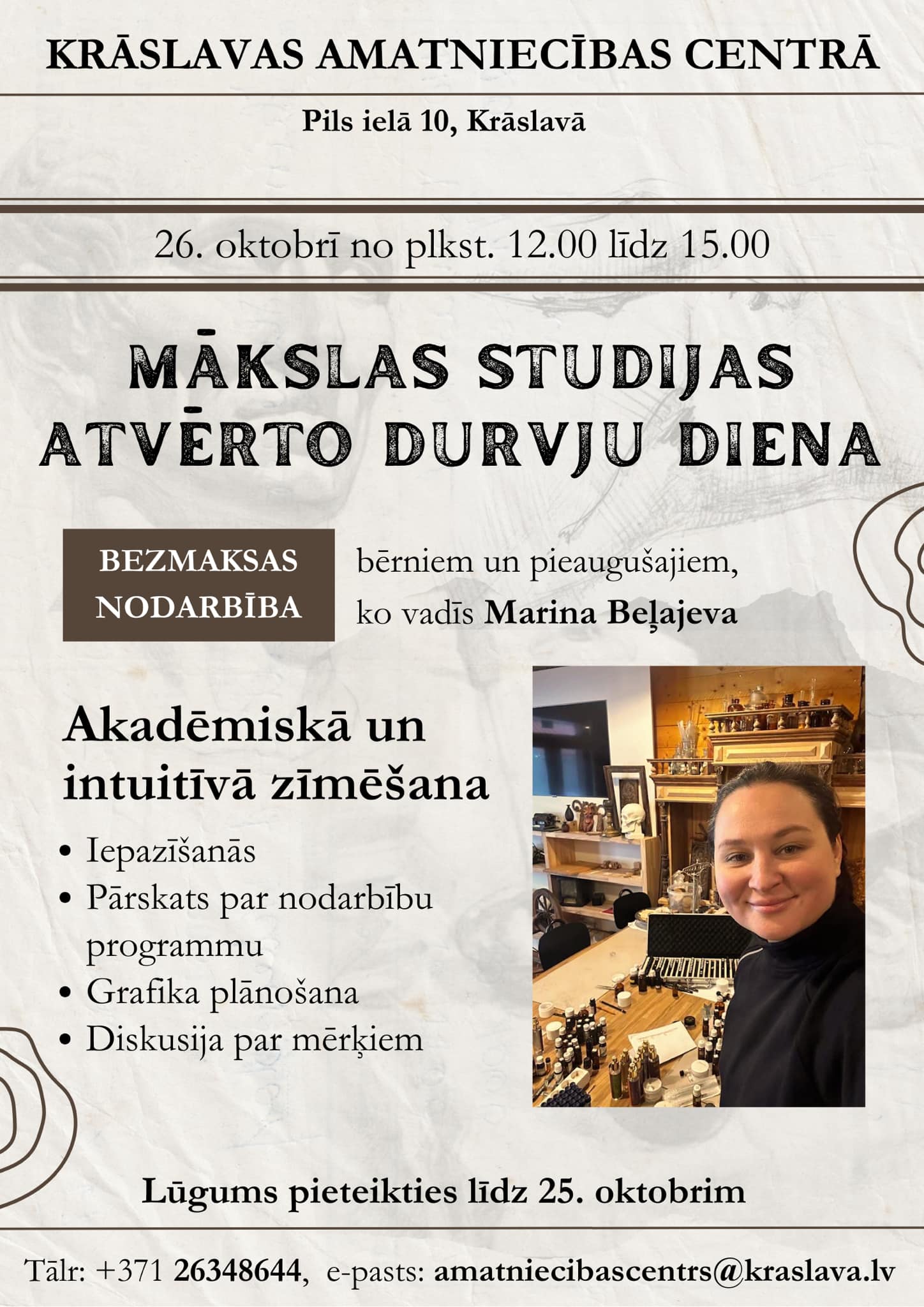 Mākslas studijas atvērto durvju diena