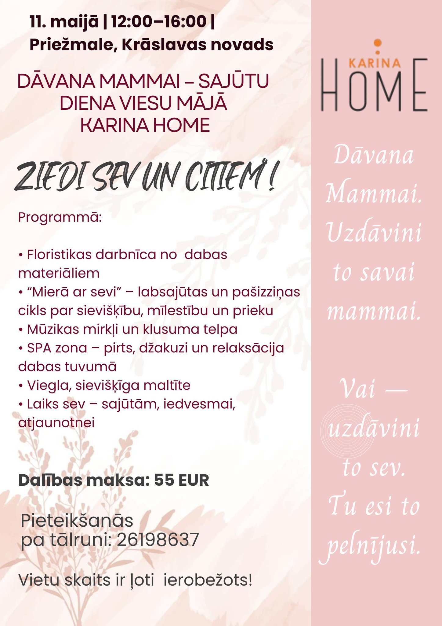Māmiņdienas pasākums Krāslavas novadā