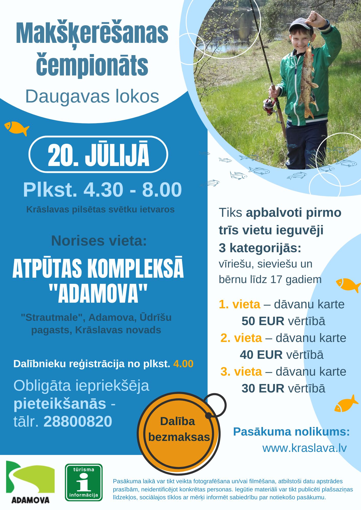 Makšķerēšanas čempionāts Daugavas lokos