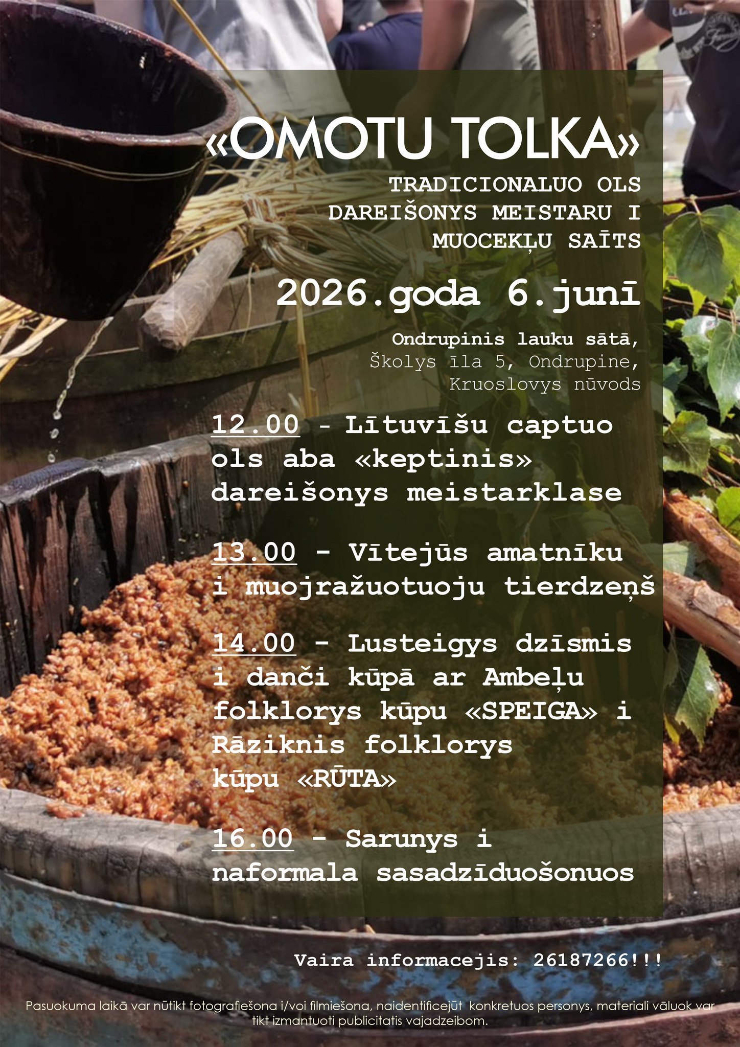 Tradicionālā alus darītāju un mācekļu saiets "Omotu tolka" 