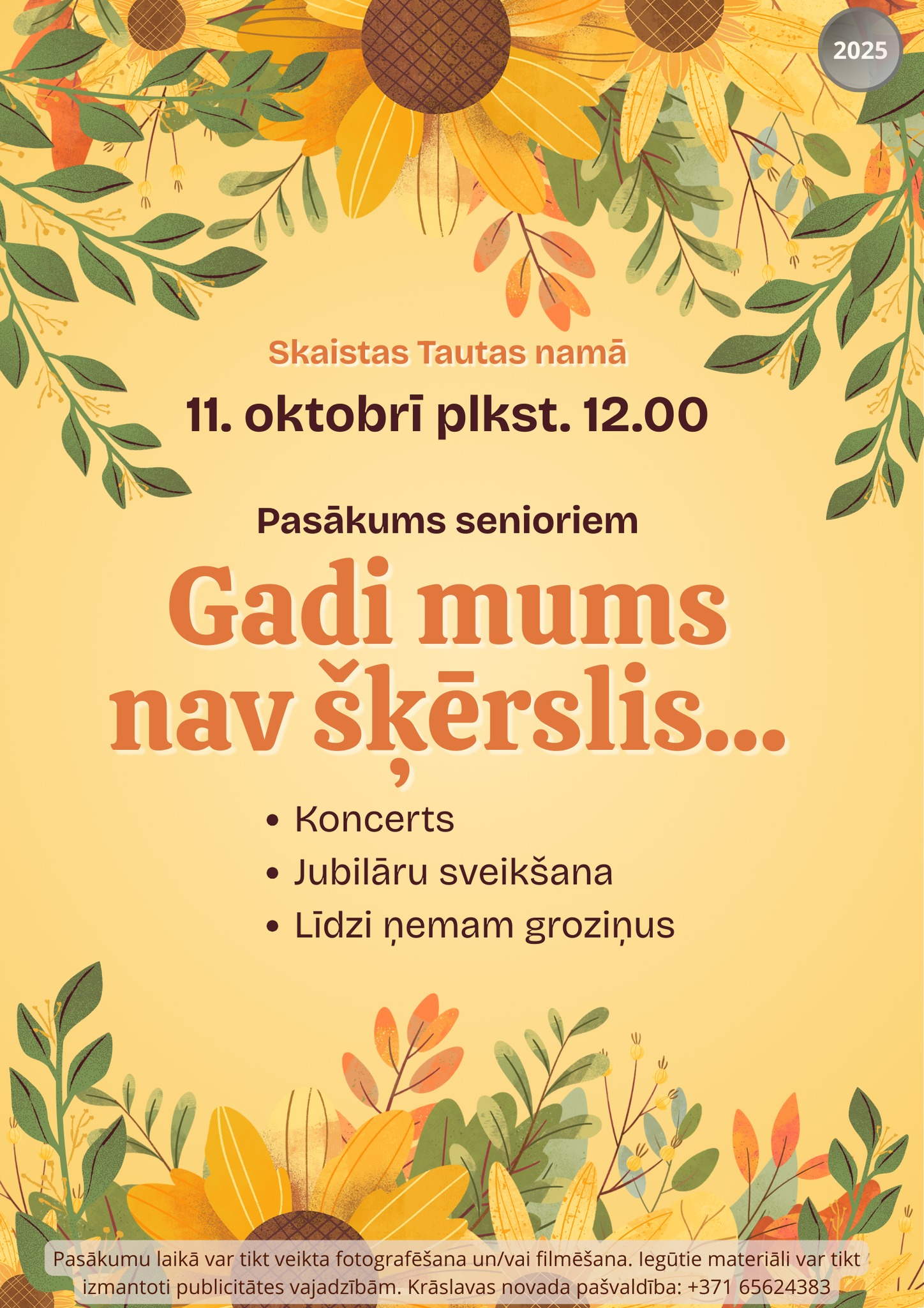 Pasākums senioriem Skaistā
