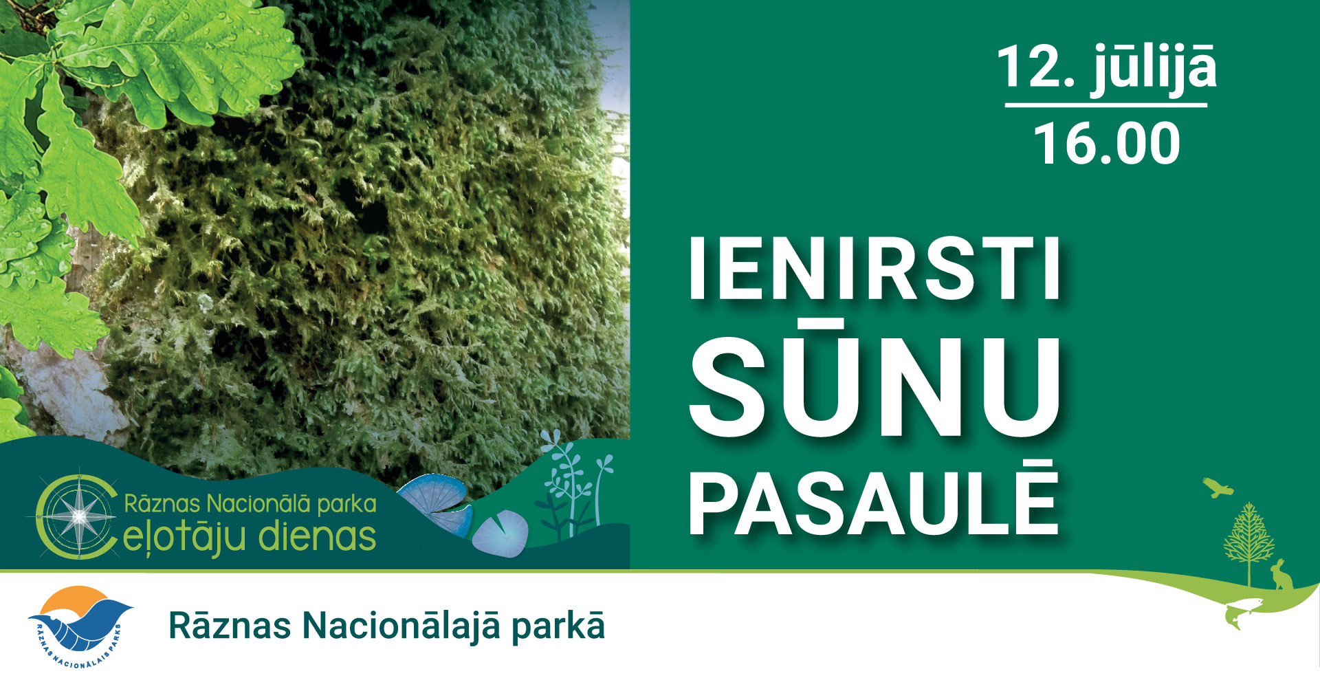 Dabas izziņas pasākums "Ienirsti sūnu pasaulē!"