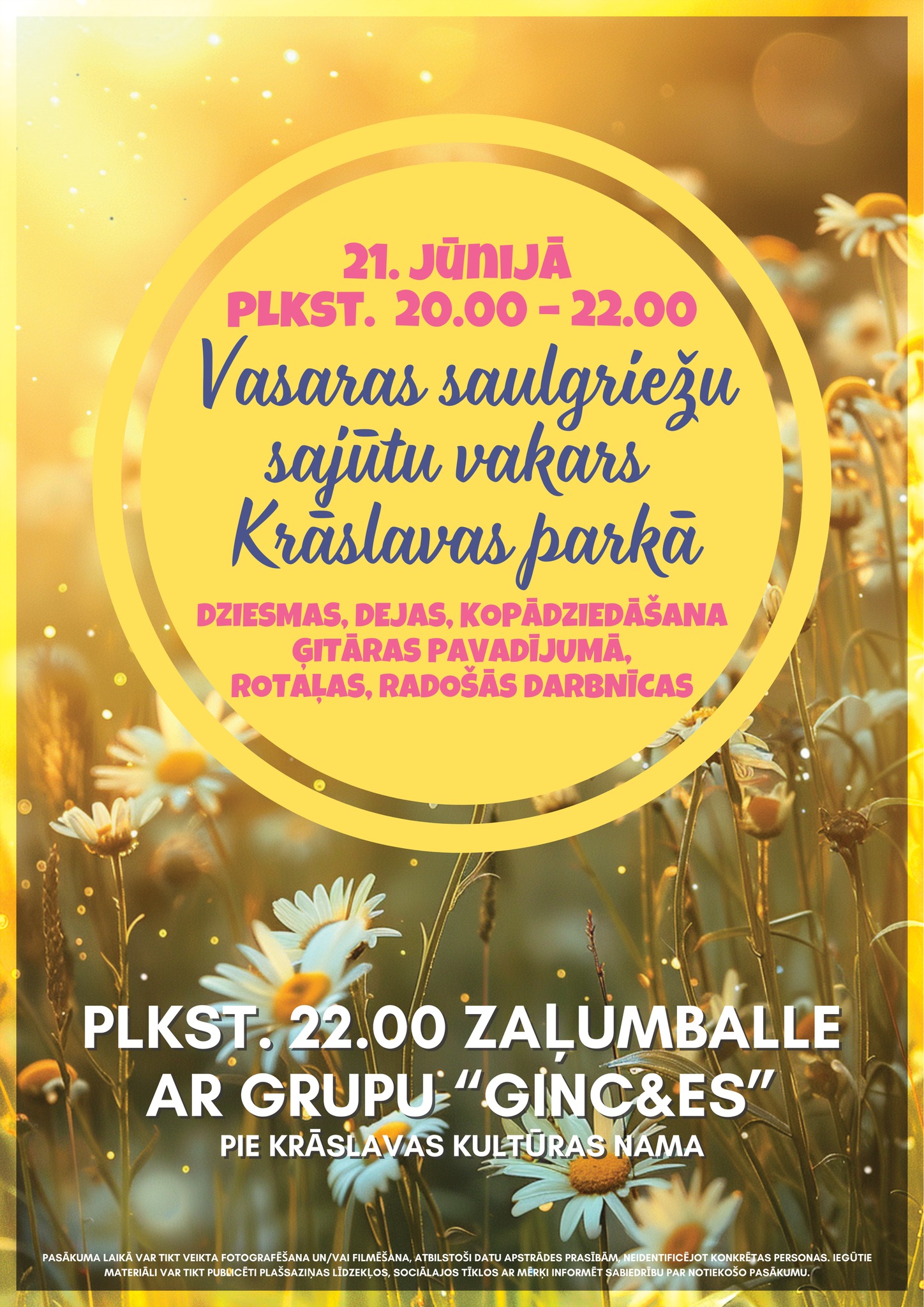 Vasaras Saulgriežu sajūtu vakars Krāslavas novadā