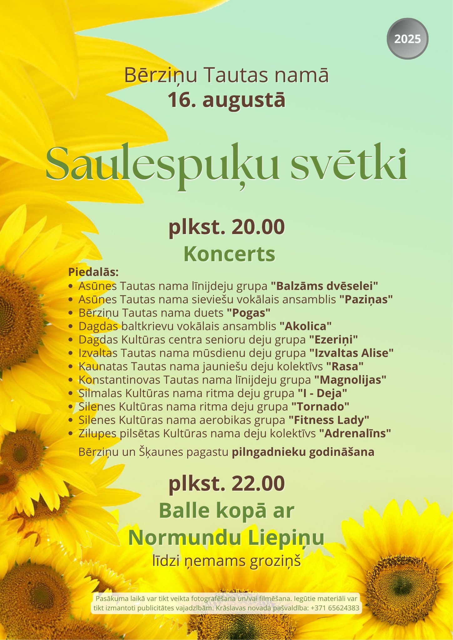 Saulespuķu svētki Bērziņu Tautas namā