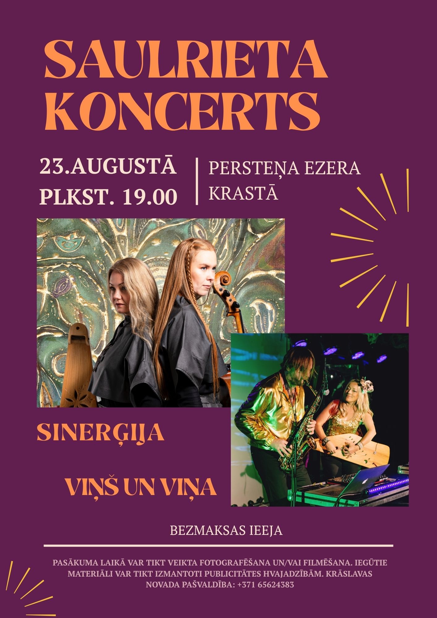 Saulrieta koncerts Persteņa ezera krastā