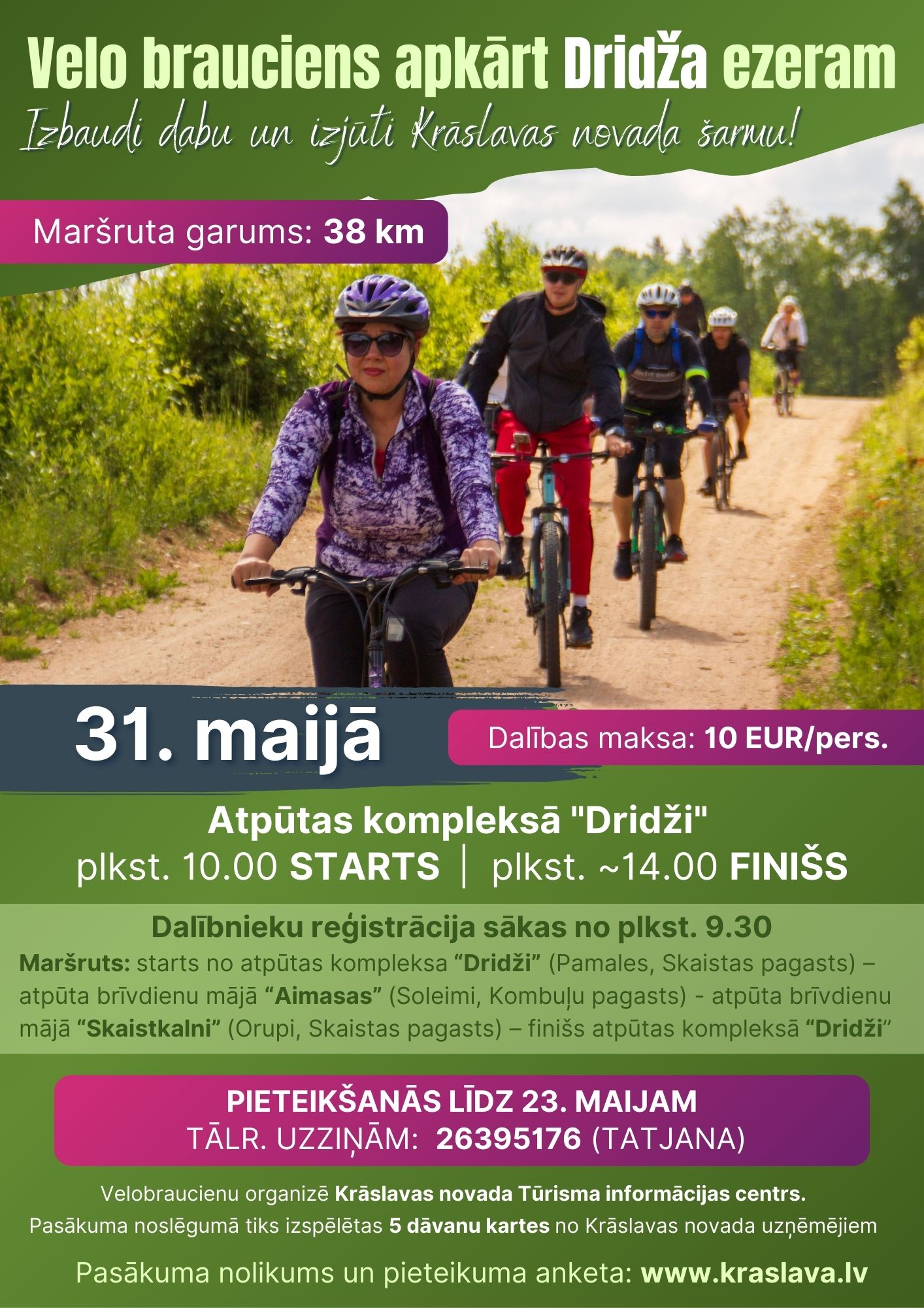 Velo brauciens apkārt Dridža ezeram 