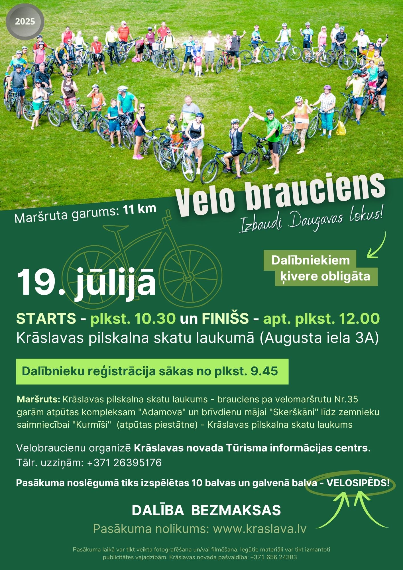 Velo brauciens Krāslavas pilsētas svētku ietvaros