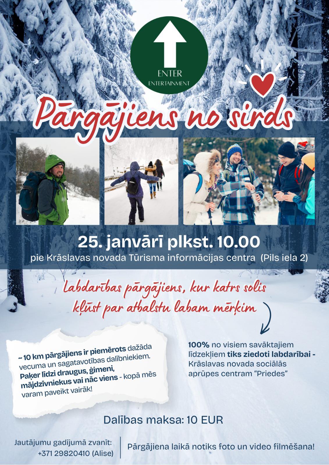 Ziemas pārgājiens "Pārgājiens no sirds"