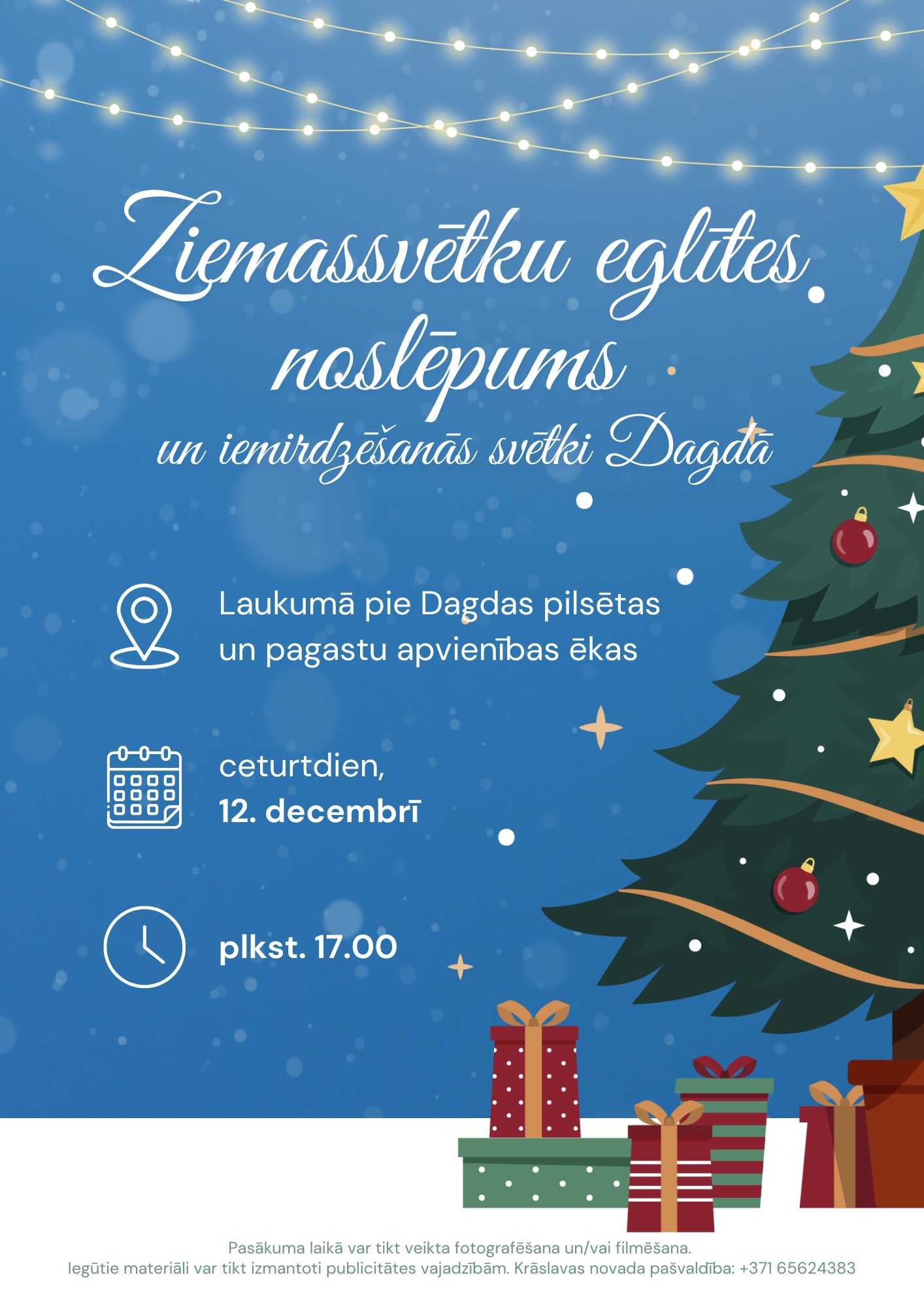 Ziemassvētku egles iedegšana